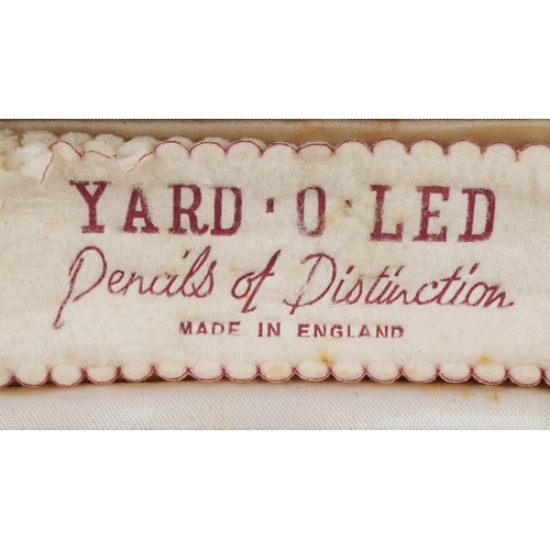 73 - Four engine turned silver propelling pencils including Yard-O-Led, the largest 12.5cm in length.