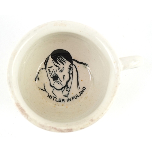 2821 - Sundry items including a German military interest porcelain miniature po, enamelled military interes... 