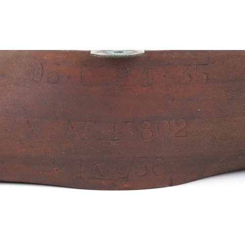 2764 - A vintage wooden aeroplane propeller engraved DRG No Z3073/1 ANZANI.1100C.C L.H.T and D5.0 P4.35 A.C... 