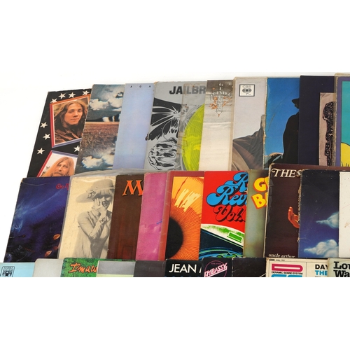 2631 - A collection of vinyl LP records including David Bowie Aladdin Sane, The Rise & Fall of Ziggy Stardu... 