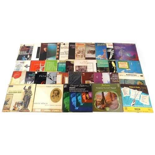 2633 - A collection of classical vinyl LP records including Brahms Symphony No. 2 in D Major by The Hallé O... 