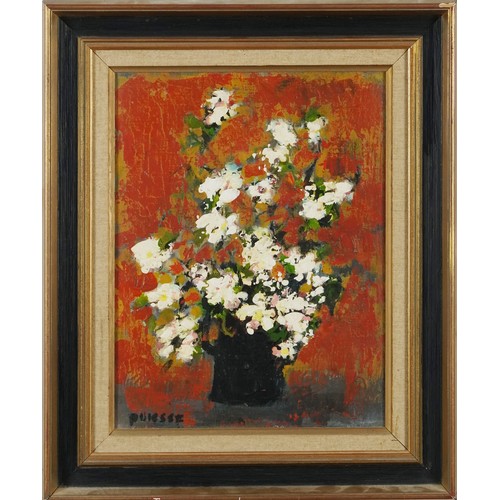 2540 - Claude Quiesse (French B. 1938) - Still life jug of flowers, 20th century French school oil on canva... 
