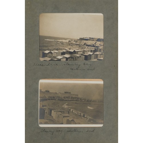 1297 - Two albums of 20th century black and white photographs, one album predominantly Suez views and shipp... 