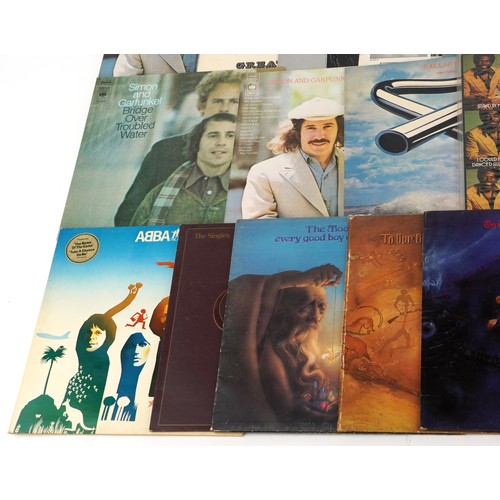 2619 - Vinyl LP records including The Beatles, The Bee Gees, Simon & Garfunkel, The Moody Blues, The Carpen... 