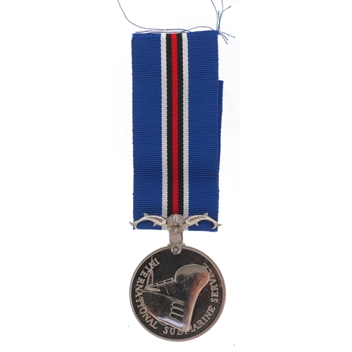 2702 - A military interest Submarine Service medal, unengraved
