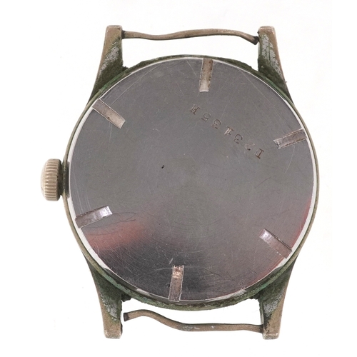 2756 - Buren, a gentlemen's military interest manual wind wristwatch, the case numbered D23135H, the dial 3... 