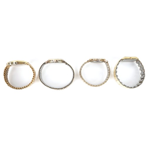 3369 - Four vintage gold plated wristwatches comprising Sekonda, Amadeus and Accurist.