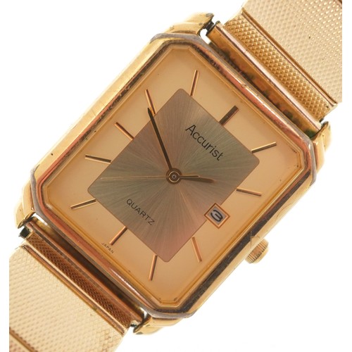 3369 - Four vintage gold plated wristwatches comprising Sekonda, Amadeus and Accurist.