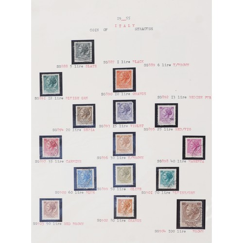 1262 - A large collection of Italian 19th century and later mint and used stamps dating from 1863 to 1968 t... 