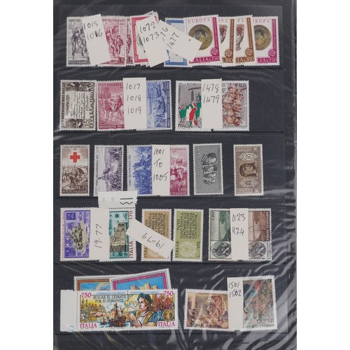 1262 - A large collection of Italian 19th century and later mint and used stamps dating from 1863 to 1968 t... 