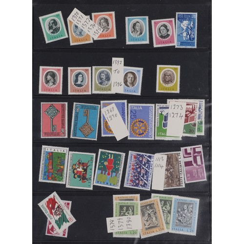 1262 - A large collection of Italian 19th century and later mint and used stamps dating from 1863 to 1968 t... 