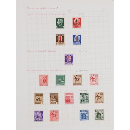 1262 - A large collection of Italian 19th century and later mint and used stamps dating from 1863 to 1968 t... 