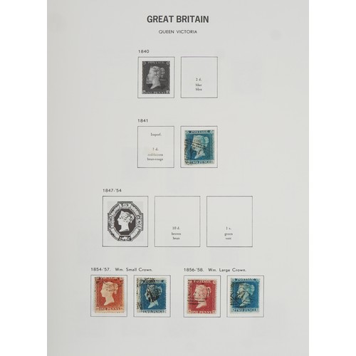1228 - British 19th century and later line engraved and surface printed stamps including Two Penny Blues, P... 