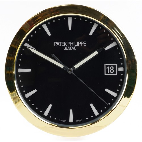1610 - A Patek Philippe design dealer's display wall clock, 40cm in diameter.