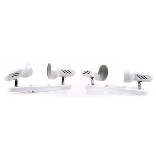 1876 - Four as new Endon white and chrome spotlights, 36cm in length.