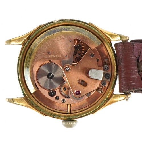 3167 - Omega, a vintage gentlemen's Omega automatic bumper wristwatch, the movement numbered 10704175.