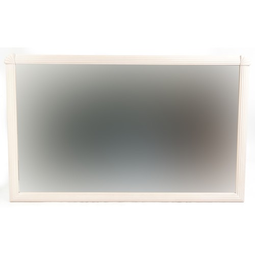 2175 - A modern suite of pink painted dining room furniture comprising a side cabinet, corner cabinet, tabl... 