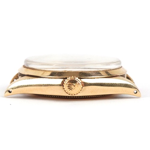 3008 - Rolex, a gentlemen's 14K gold cased Rolex Air King Oyster perpetual wristwatch with 9ct gold Rolex s... 