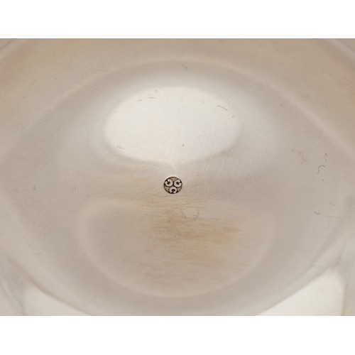 3607A - Tessiers Ltd, a circular silver Armada dish, London 1987, 9.5cm in diameter, 58.5g, with box