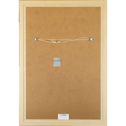  A set of three Japanese tryptic woodblock prints by Utagawa Kuniyoshi, 19th century, framed as one, ... 