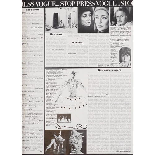  Vogue magazines, a complete run of the the year 1974.