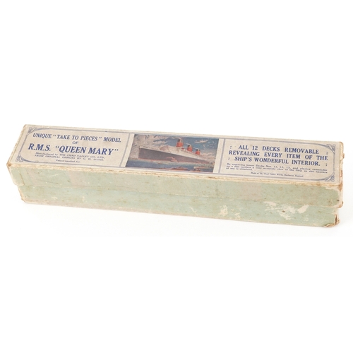  A Chad Valley unique 'Take to Pieces' model of R.M.S. Queen Mary from original designs by G. H. Davi... 