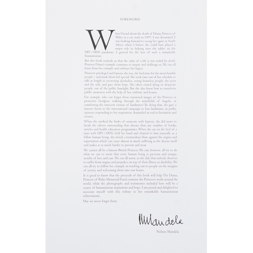 638 - A signed colour photograph of Diana, Princess of Wales dated 1993, within a gilt frame, 39cm x 30cm ... 
