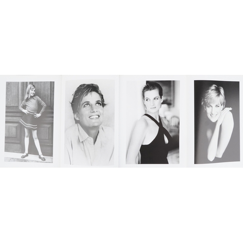 638 - A signed colour photograph of Diana, Princess of Wales dated 1993, within a gilt frame, 39cm x 30cm ... 
