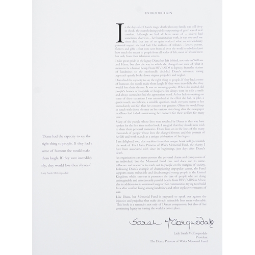 638 - A signed colour photograph of Diana, Princess of Wales dated 1993, within a gilt frame, 39cm x 30cm ... 