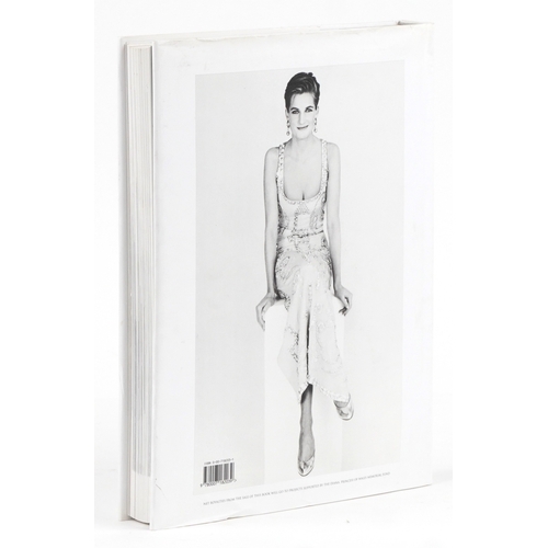 638 - A signed colour photograph of Diana, Princess of Wales dated 1993, within a gilt frame, 39cm x 30cm ... 
