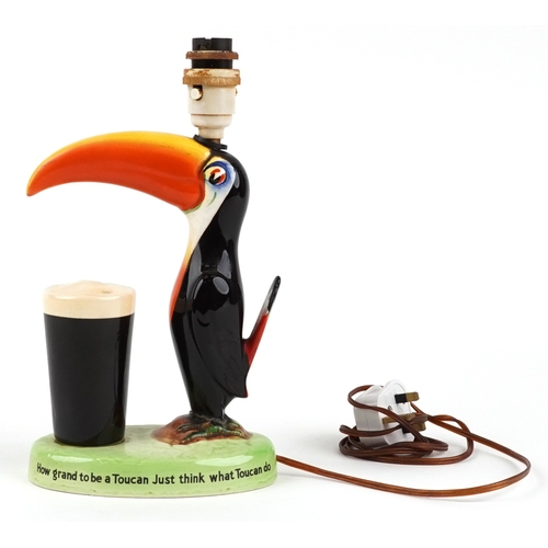 345 - A Carlton Ware Guinness advertising table lamp, 'How Grand to be a Toucan, Just Think What a Toucan ... 