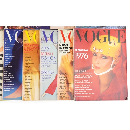 679 - Vogue magazines, a complete run of the year 1976.