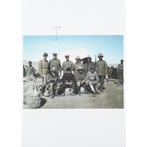 729 - A military interest embroidered Royal Artillery officer's full dress sabretache, a matching dress be... 