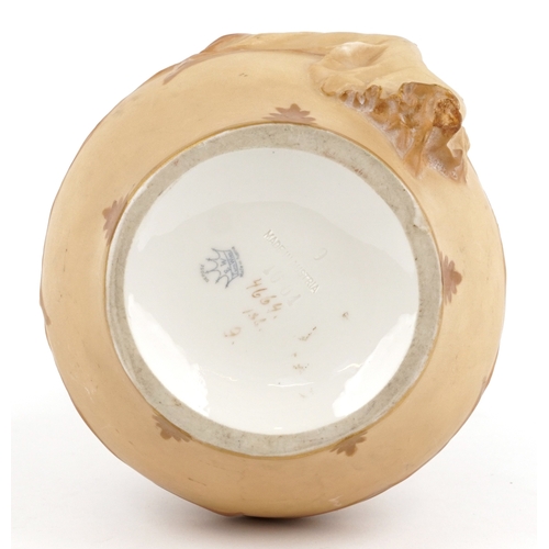 20 - A Turn Wien Austrian Art Nouveau porcelain vase moulded in relief with a maiden, 30cm high.