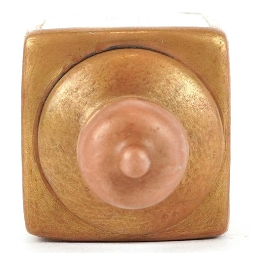 134 - A Chinese porcelain scent bottle hand painted with an erotic scene and inscription, character marks ... 