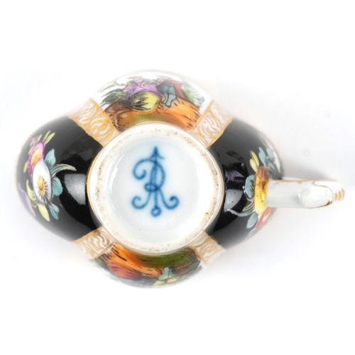 40 - 19th century Meissen style porcelain including diminutive coffee cups and saucers, each hand painted... 