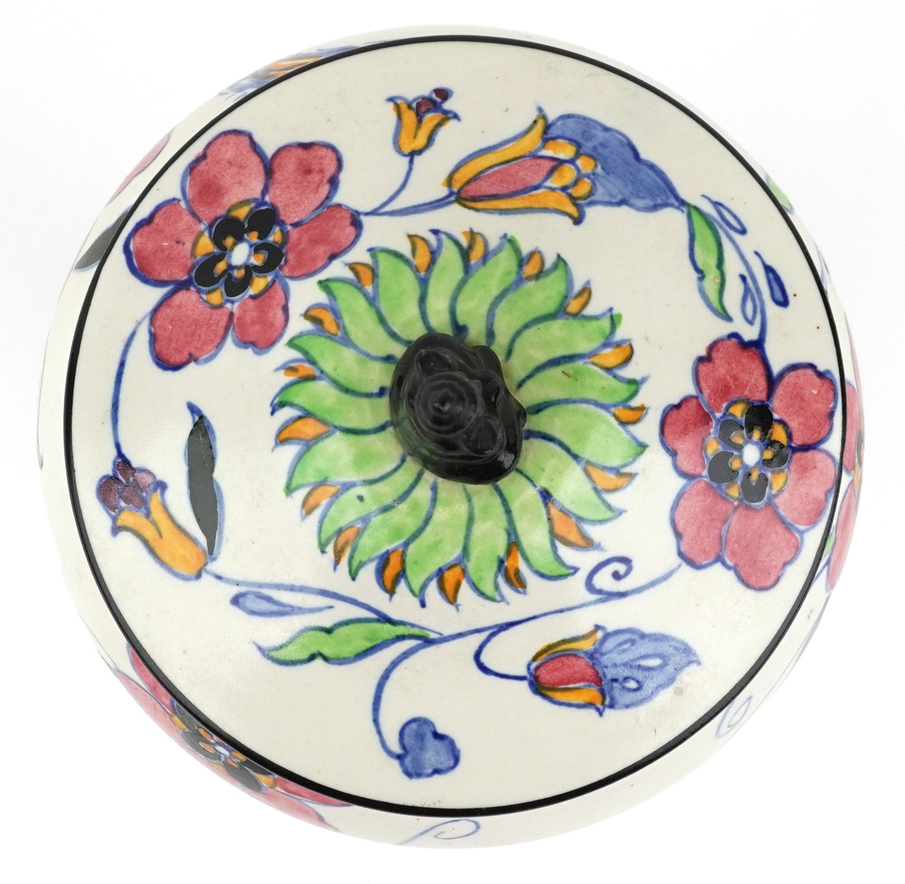 Frederick Rhead for Wardle Pottery, an Art Deco baluster vase and cover ...