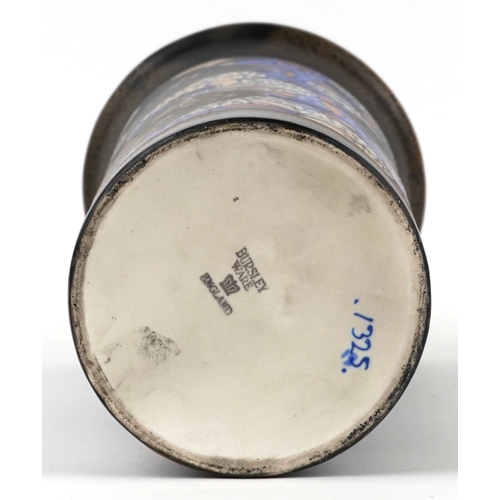 193 - Charlotte Rhead for Bursley Ware, an Art Deco pottery vase having hand painted chinoiserie cartouche... 