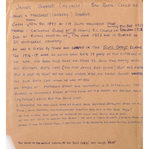 703 - A British military World War I medal trio awarded to 1857 PTE. John Shearer 6th Battalion High & Lig... 