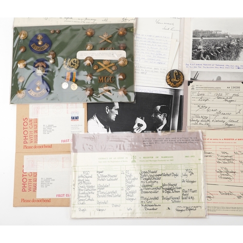 703 - A British military World War I medal trio awarded to 1857 PTE. John Shearer 6th Battalion High & Lig... 