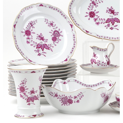 496 - Hutschenreuther of Germany, a large selection of Linderhof pattern dinner and teaware.