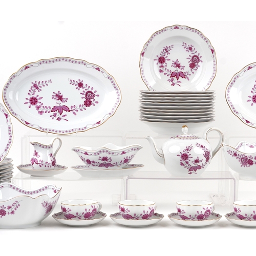 496 - Hutschenreuther of Germany, a large selection of Linderhof pattern dinner and teaware.