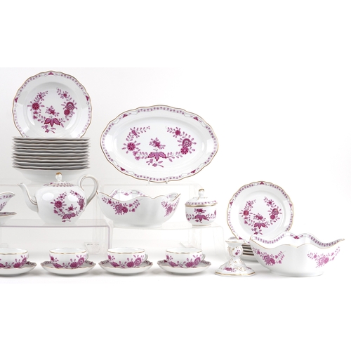 496 - Hutschenreuther of Germany, a large selection of Linderhof pattern dinner and teaware.