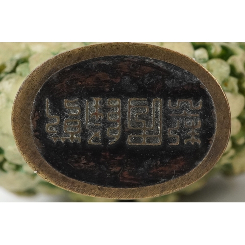 136 - Six Chinese carved scent bottles, the largest 9cm high.