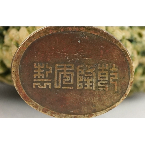 136 - Six Chinese carved scent bottles, the largest 9cm high.