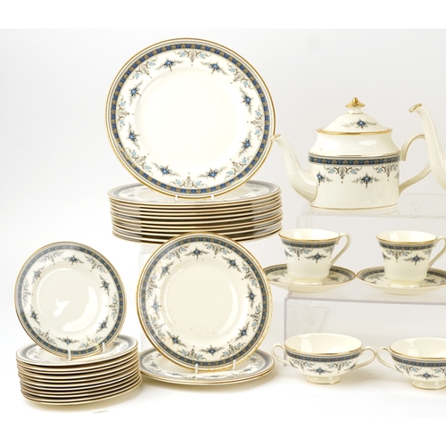 A large selection of Minton Grasmere pattern dinner/teaware including ...