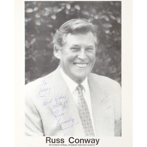 637 - A large collection of film star and famous faces autographs, predominantly 1990s personalized to Jer... 