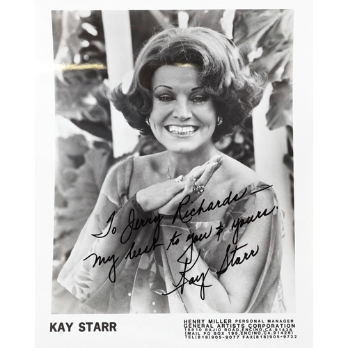 637 - A large collection of film star and famous faces autographs, predominantly 1990s personalized to Jer... 