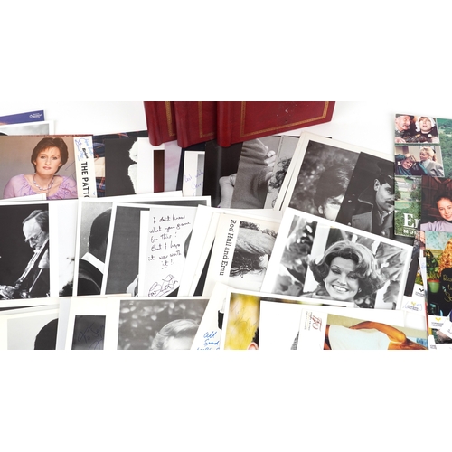 637 - A large collection of film star and famous faces autographs, predominantly 1990s personalized to Jer... 