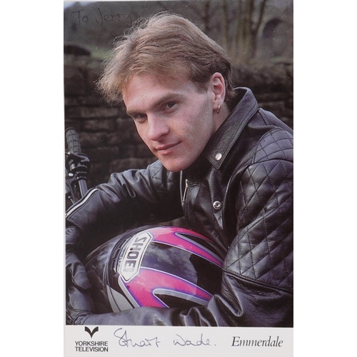637 - A large collection of film star and famous faces autographs, predominantly 1990s personalized to Jer... 